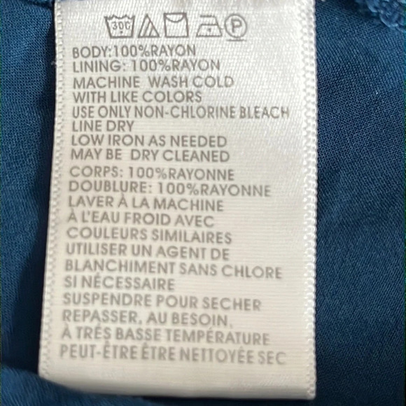 Alice & UO Elenora Tiered Crochet Inset Dress in Blue - Size Medium - Picture 6 of 7